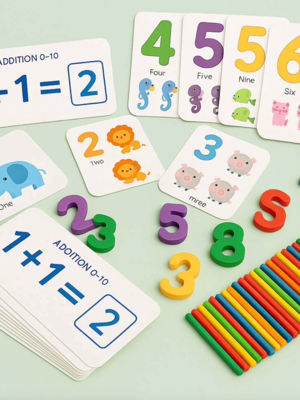 Montessori Wooden Math Learning Set, Addition & Subtraction Toy - Picture 7 of 16